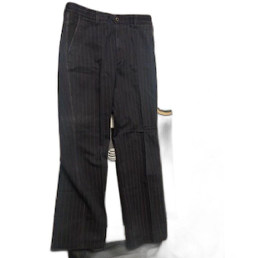 Men's Black Striped Dakewear Pants Size 32